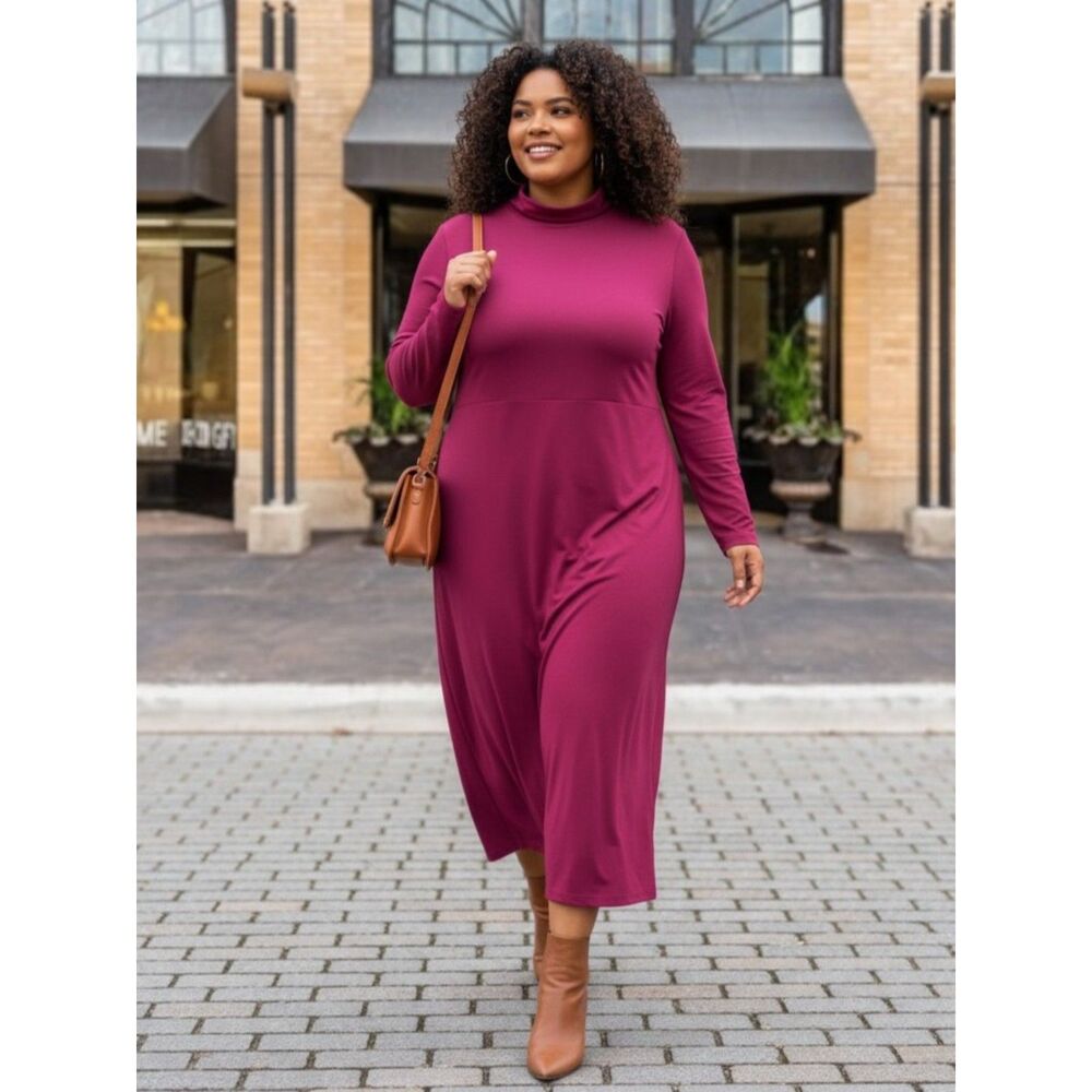 Women with Control Renee Greenstein Jersey Tummy Control Midi Dress, NWT! 2X